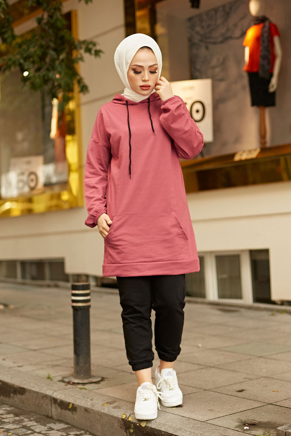 - EMR SET Sweat Tunik 6744-11 Mürdüm