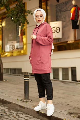 EMR SET Sweat Tunik 6744-11 Mürdüm - Thumbnail