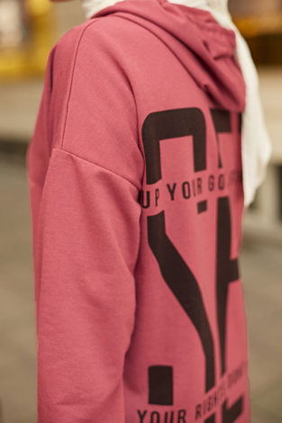 EMR SET Sweat Tunik 6744-11 Mürdüm - Thumbnail