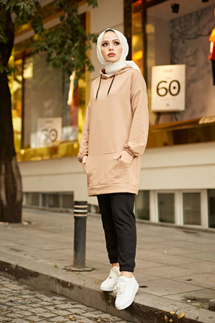 EMR SET Sweat Tunik 6744-12 Camel - Thumbnail