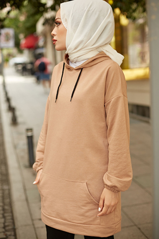 EMR SET Sweat Tunik 6744-12 Camel - Thumbnail