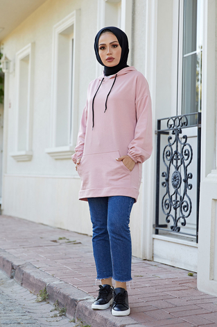EMR SET Sweat Tunik 6744-4 Pudra - Thumbnail