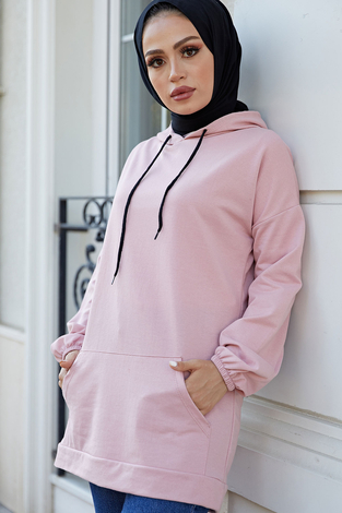 EMR SET Sweat Tunik 6744-4 Pudra - Thumbnail