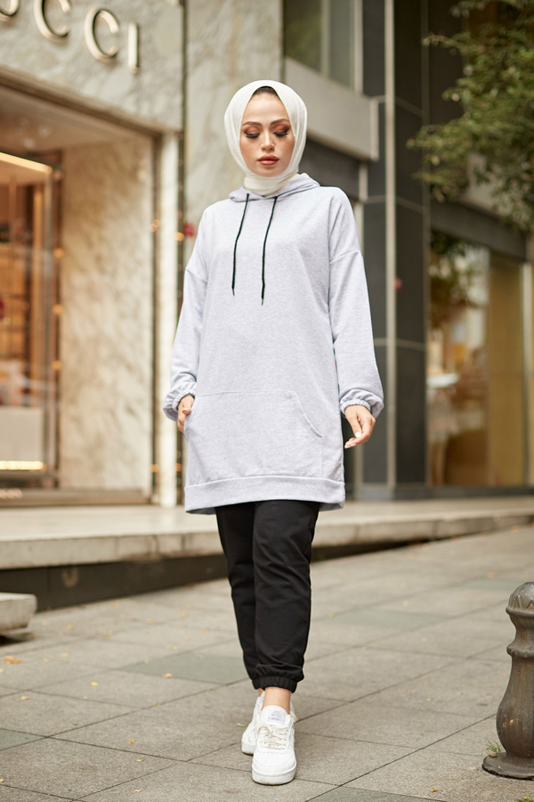  - EMR SET Sweat Tunik 6744-5 Gri
