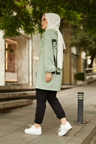 EMR SET Sweat Tunik 6744-7 Mint - Thumbnail