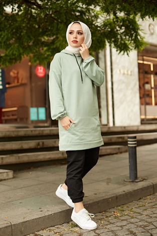 EMR SET Sweat Tunik 6744-7 Mint - Thumbnail
