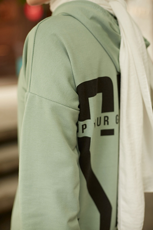 EMR SET Sweat Tunik 6744-7 Mint - Thumbnail