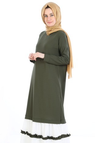 Eteği fırfır Detaylı Elbise 2893-02 - Thumbnail