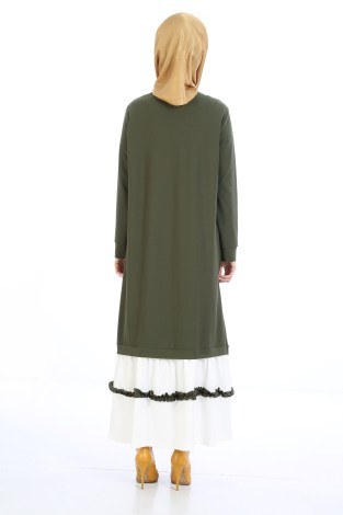 Eteği fırfır Detaylı Elbise 2893-02 - Thumbnail
