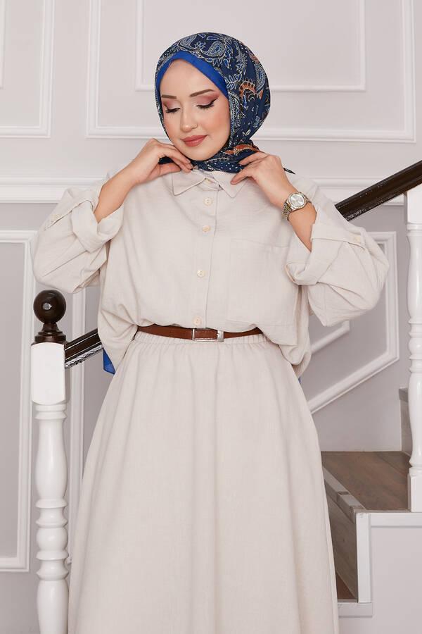 MD - Etekli İkili Takım Bej (1)