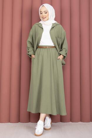 Etekli İkili Takım Olive - Thumbnail