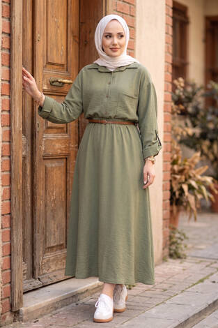 Etekli İkili Takım Olive - Thumbnail