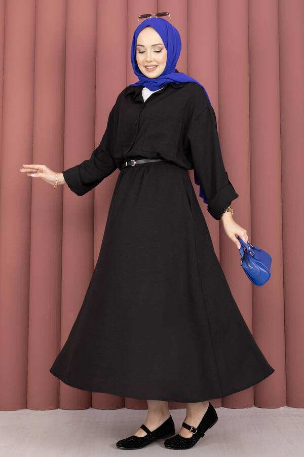 MD - Etekli İkili Takım Siyah