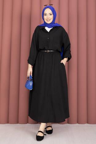 Etekli İkili Takım Siyah - Thumbnail