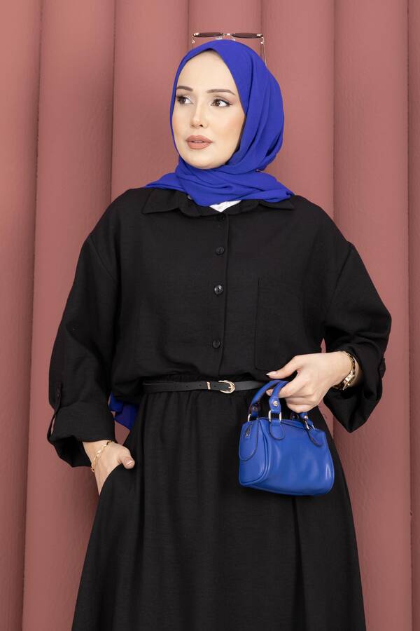 MD - Etekli İkili Takım Siyah (1)