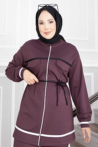 Fermuarlı Bağcıklı Spor Oyşo Takım Mürdüm - 2