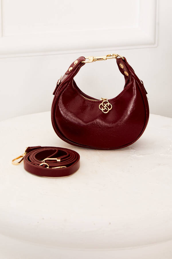Vav - Fermuarlı Mini Çanta Bordo (1)