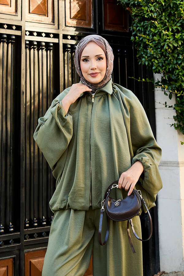 Htn - Fermuarlı Yarasa Kol Salaş İkili Takım Haki (1)