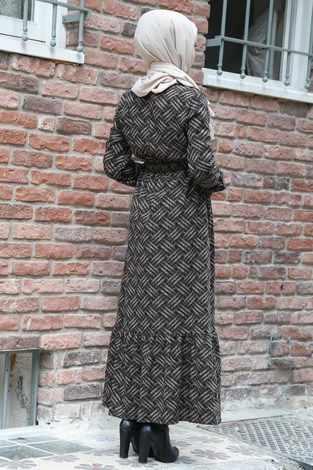 Fırfır Detaylı Elbise 1723-04 - Thumbnail