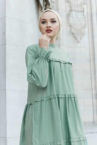 Fırfırlı Salaş Elbise 530GK12020 Mint - Thumbnail