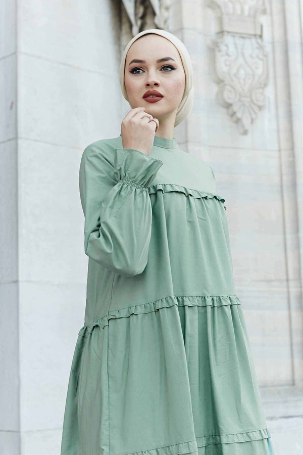 Fırfırlı Salaş Elbise 530GK12020 Mint