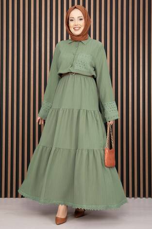 Fistolu Gömlek Etek İkili Takım Mint - Thumbnail