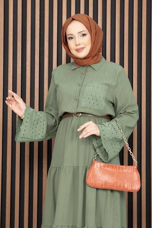 Fistolu Gömlek Etek İkili Takım Mint - Thumbnail