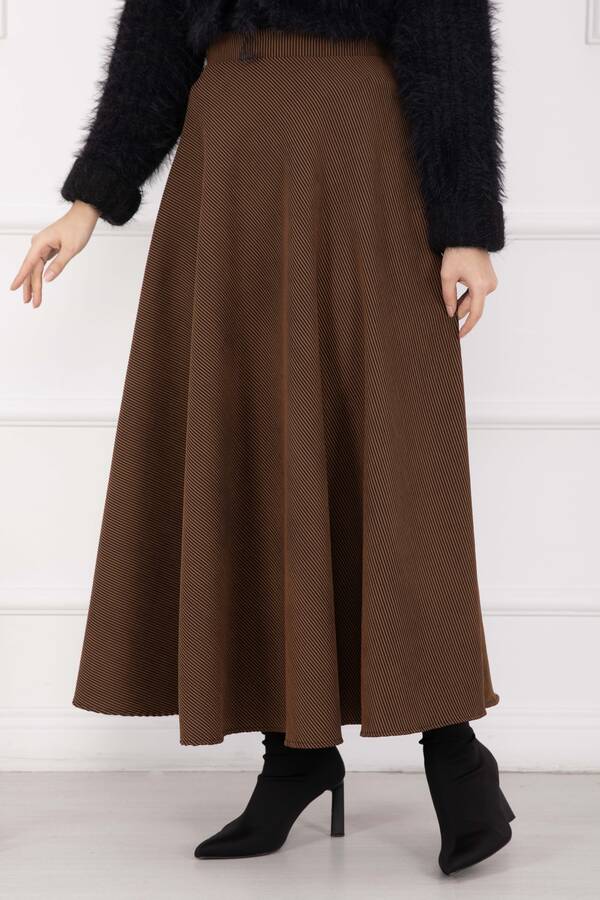 CVN - Fitilli Mevlana Etek Kahve (1)