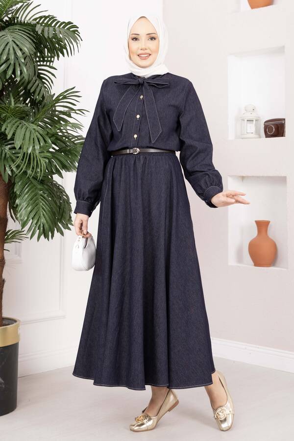 MD - Fiyonk Detaylı İkili Tensel Kot Takım Lacivert