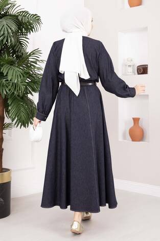 Fiyonk Detaylı İkili Tensel Kot Takım Lacivert - Thumbnail