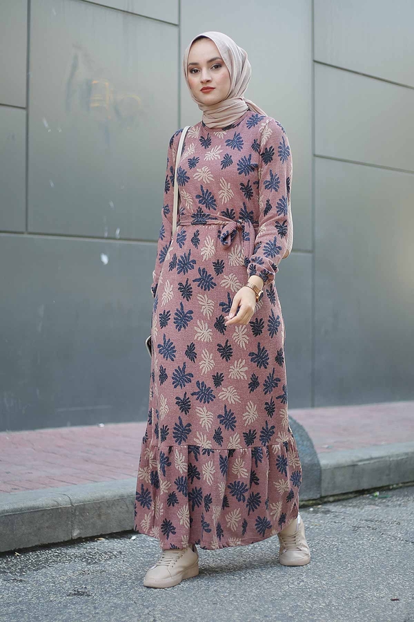 Floral Dress 2258-2 Pink