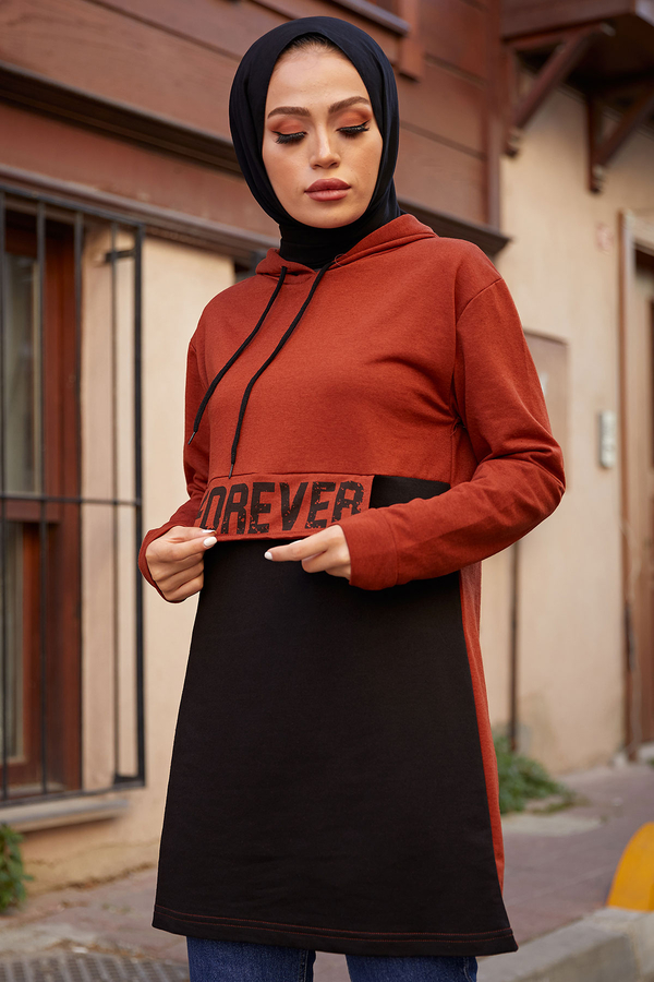  - Forever Spor Tunik 8668-3 Kiremit (1)