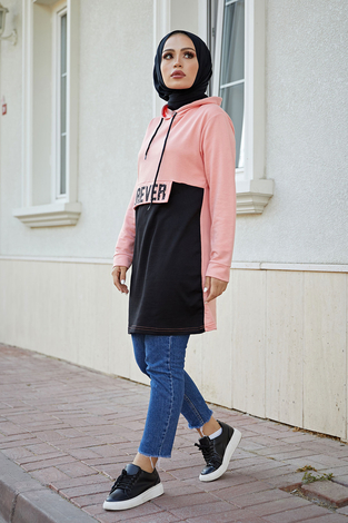 Forever Spor Tunik 8668-7 Pudra - Thumbnail