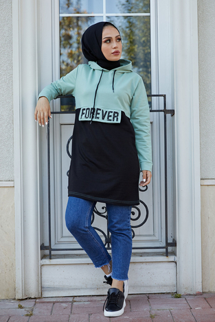 Forever Spor Tunik 8668-8 Mint - Thumbnail