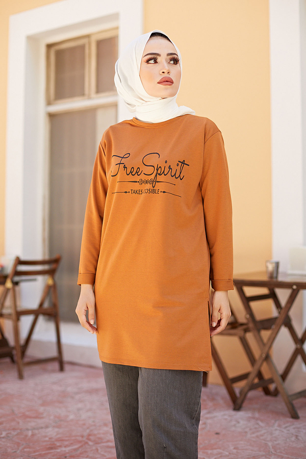  - Free Spirit Sweat-Tunik 9792-27 Hardal (1)