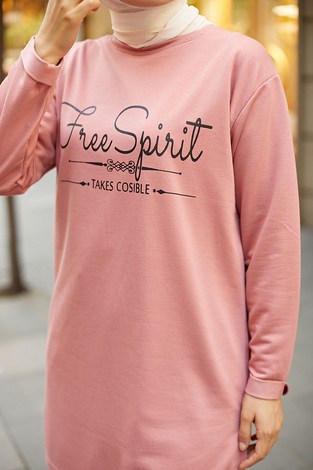 Free Spirit Sweat-Tunik 9792-6 Gülk. - Thumbnail