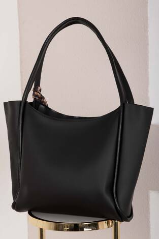 Fular Detaylı Kol Çantası -3 - Thumbnail