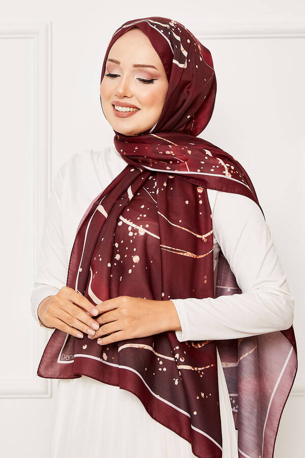 Msc - Galaksi Desen Tesettür Şal Bordo (1) Msc - Galaksi Desen Tesettür Şal Bordo (1)