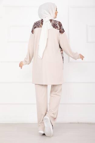 Garnili Önü Fermuarlı İkili Takım Taş - Thumbnail