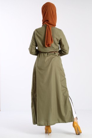 Giy Çık Boydan Gömlek Elbise 1628-05 - Thumbnail