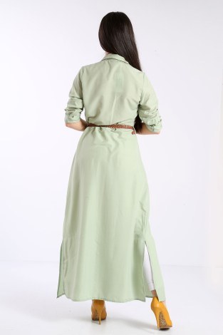 Giy Çık Boydan Gömlek Elbise 1628-08 - Thumbnail