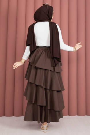 Gold Broş Detaylı Sandy Body Ekru - Thumbnail