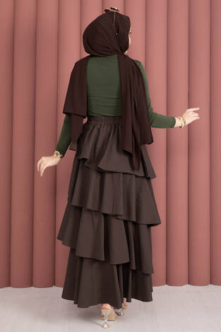 Gold Broş Detaylı Sandy Body Haki - Thumbnail