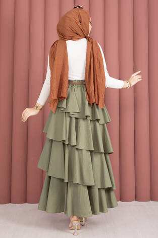 Gold Broş Detaylı Sandy Body Taş - Thumbnail