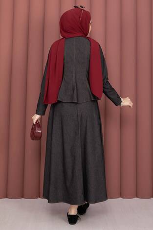 Gold Çıtçıtlı Tensel Kot İkili Takım Siyah - Thumbnail