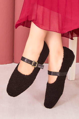 Gold Tokalı Teddy Babet Kahve - Thumbnail