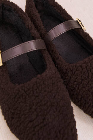 Gold Tokalı Teddy Babet Kahve - Thumbnail