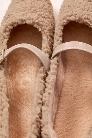 Gold Tokalı Teddy Babet Vizon - Thumbnail