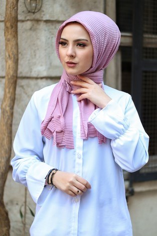 Hijap Piliseli Tesettür Pratik Şal 2147-11 - Thumbnail