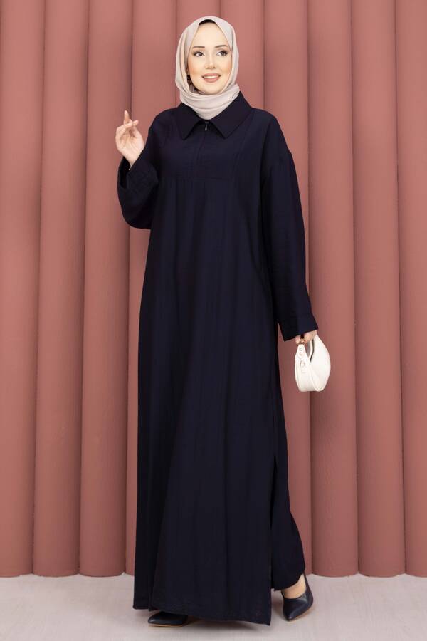 Hl - Hira Yarım Fermuarlı Tunik Takım Lacivert